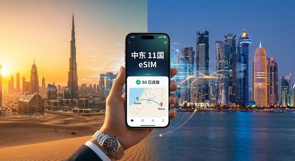 2026中东跨国旅行必备：一张eSIM畅游11国，从迪拜到卡塔尔无缝切换网络