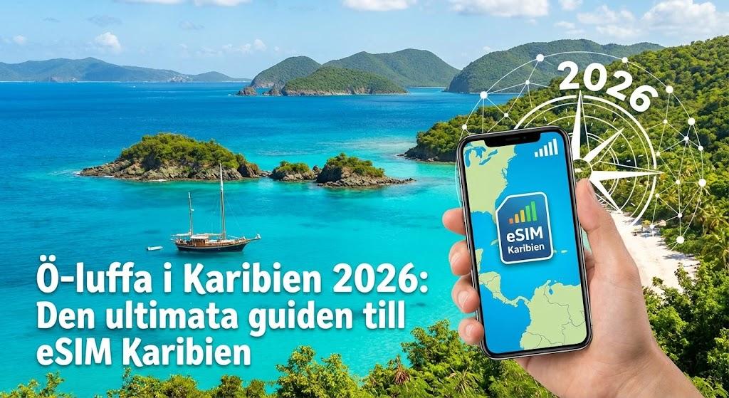 Ö-luffa i Karibien 2026: Den ultimata guiden till eSIM Karibien