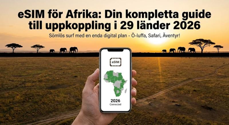 eSIM för Afrika: Din kompletta guide till uppkoppling i 29 länder 2026