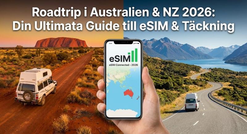Roadtrip i Australien & NZ 2026: Din Ultimata Guide till eSIM & Täckning