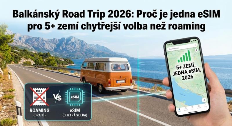 Balkánský Road Trip 2026: Proč je jedna eSIM pro 5+ zemí chytřejší volba než roaming