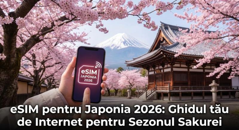 eSIM pentru Japonia 2026: Ghidul tău de Internet pentru Sezonul Sakurei