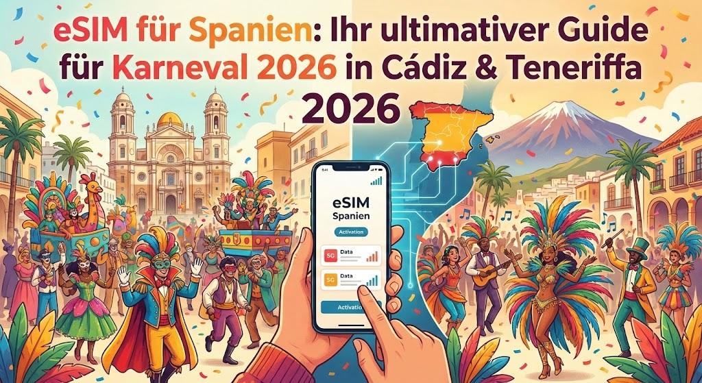 eSIM für Spanien: Ihr ultimativer Guide für Karneval 2026 in Cádiz & Teneriffa