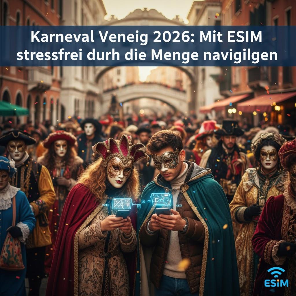 Karneval Venedig 2026: Mit eSIM stressfrei durch die Menge navigieren