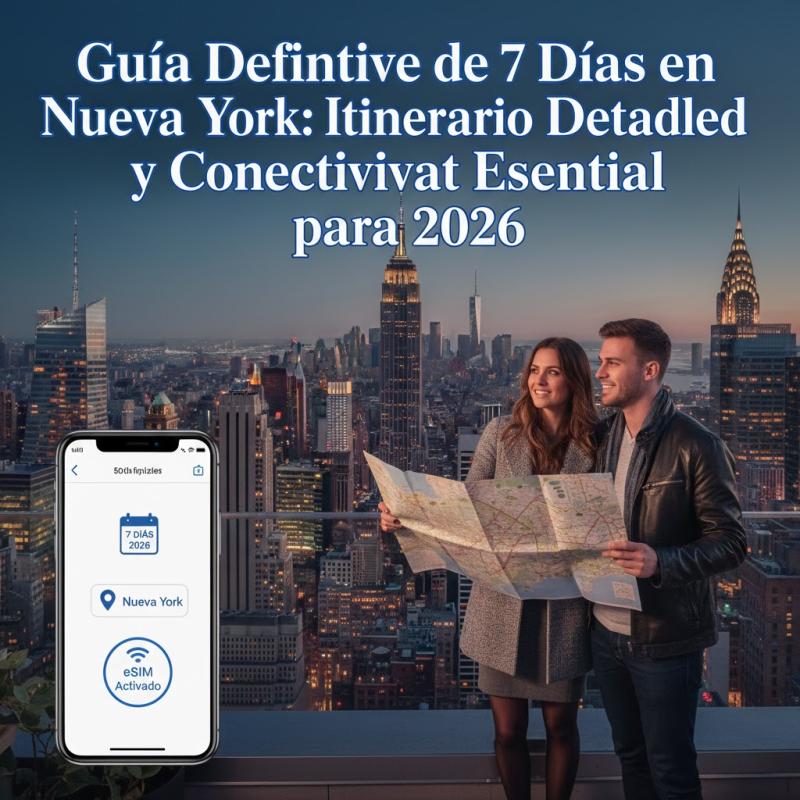 Guía Definitiva de 7 Días en Nueva York: Itinerario Detallado y Conectividad Esencial para 2026