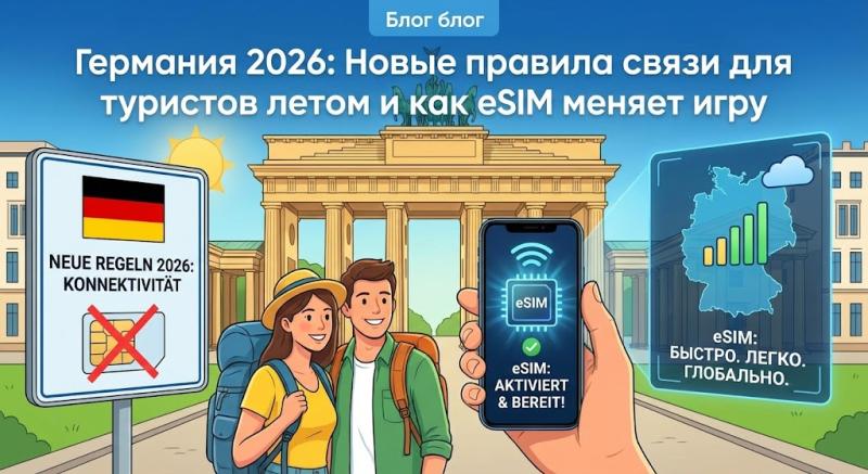Германия 2026: Новые правила связи для туристов летом и как eSIM меняет игру