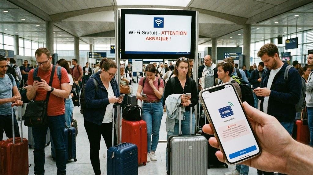 警惕！法国机场Wi-Fi骗局频发，eSIM是你最可靠的数字保镖