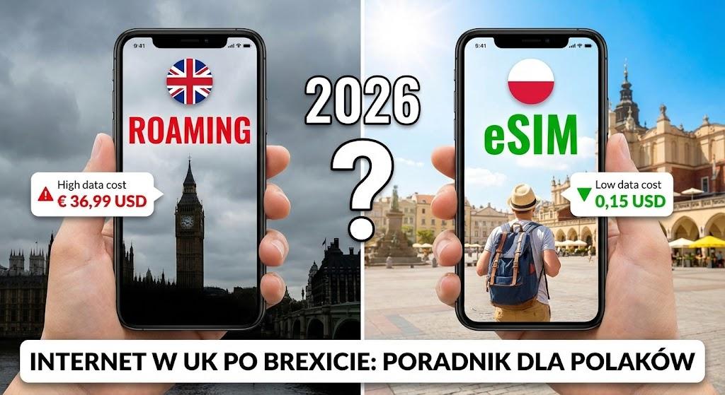 Internet w UK po Brexicie 2026: Kompletny poradnik dla Polaków. eSIM czy roaming?