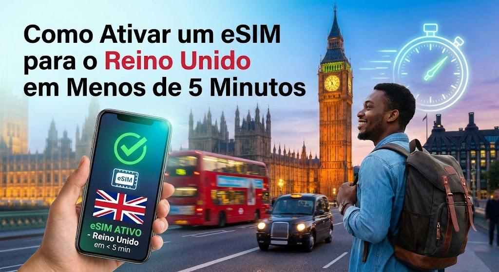 Como Ativar um eSIM para o Reino Unido em Menos de 5 Minutos
