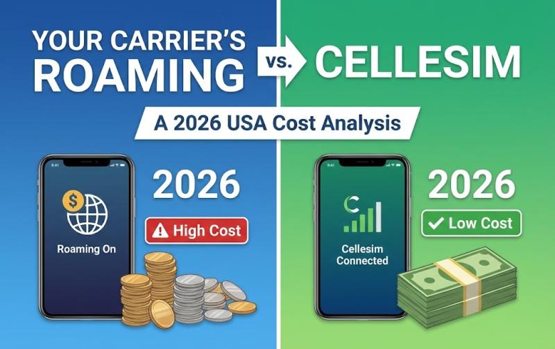 Your Carrier's Roaming vs. Cellesim: A 2026 USA Cost Analysis