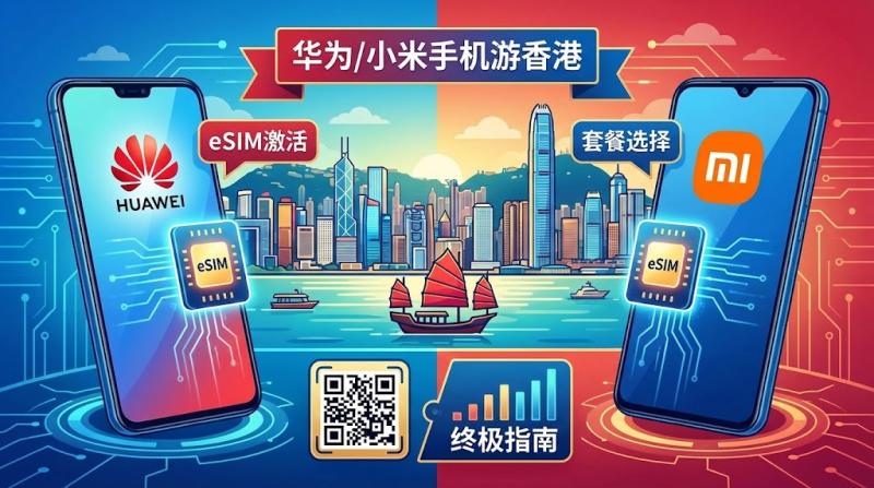 华为/小米手机游香港：eSIM激活与套餐选择终极指南