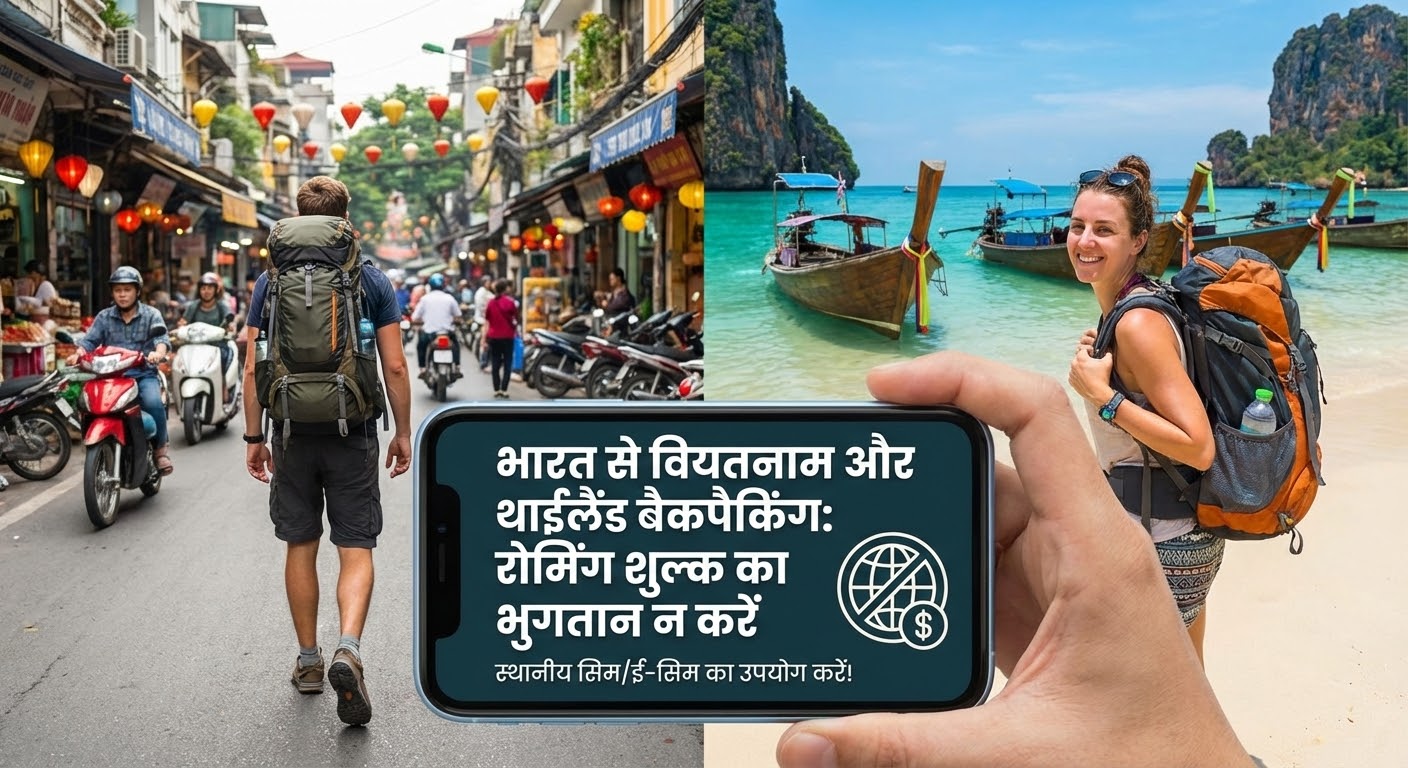 भारत से वियतनाम और थाईलैंड बैकपैकिंग: रोमिंग शुल्क का भुगतान न करें
