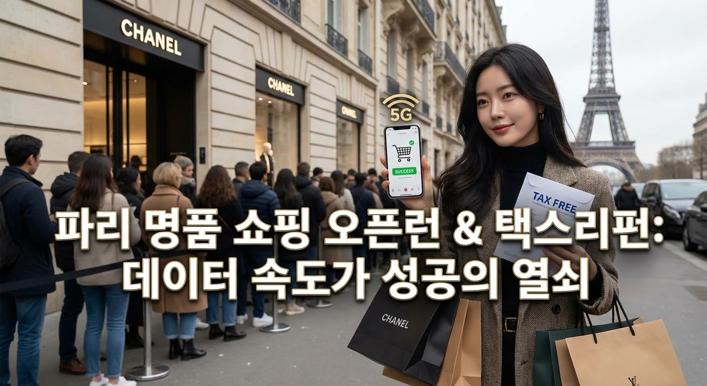 파리 명품 쇼핑 오픈런 & 택스리펀: 데이터 속도가 성공의 열쇠