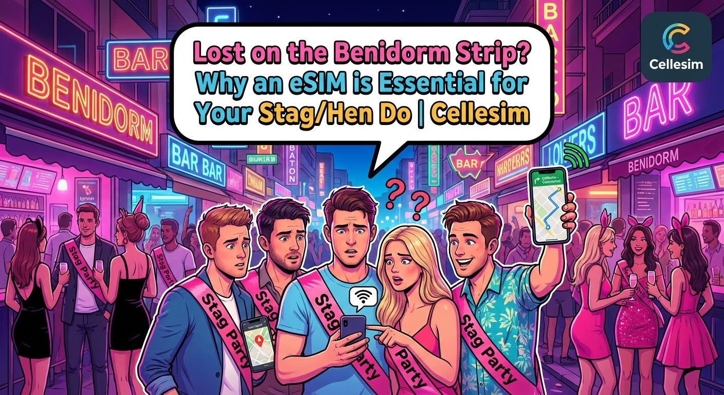 Lost on the Benidorm Strip? Why an eSIM is Essential for Your Stag/Hen Do