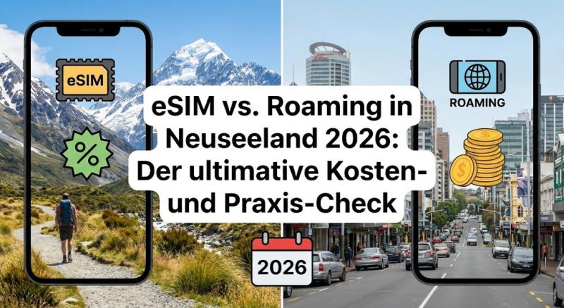 eSIM vs. Roaming in Neuseeland 2026: Der ultimative Kosten- und Praxis-Check