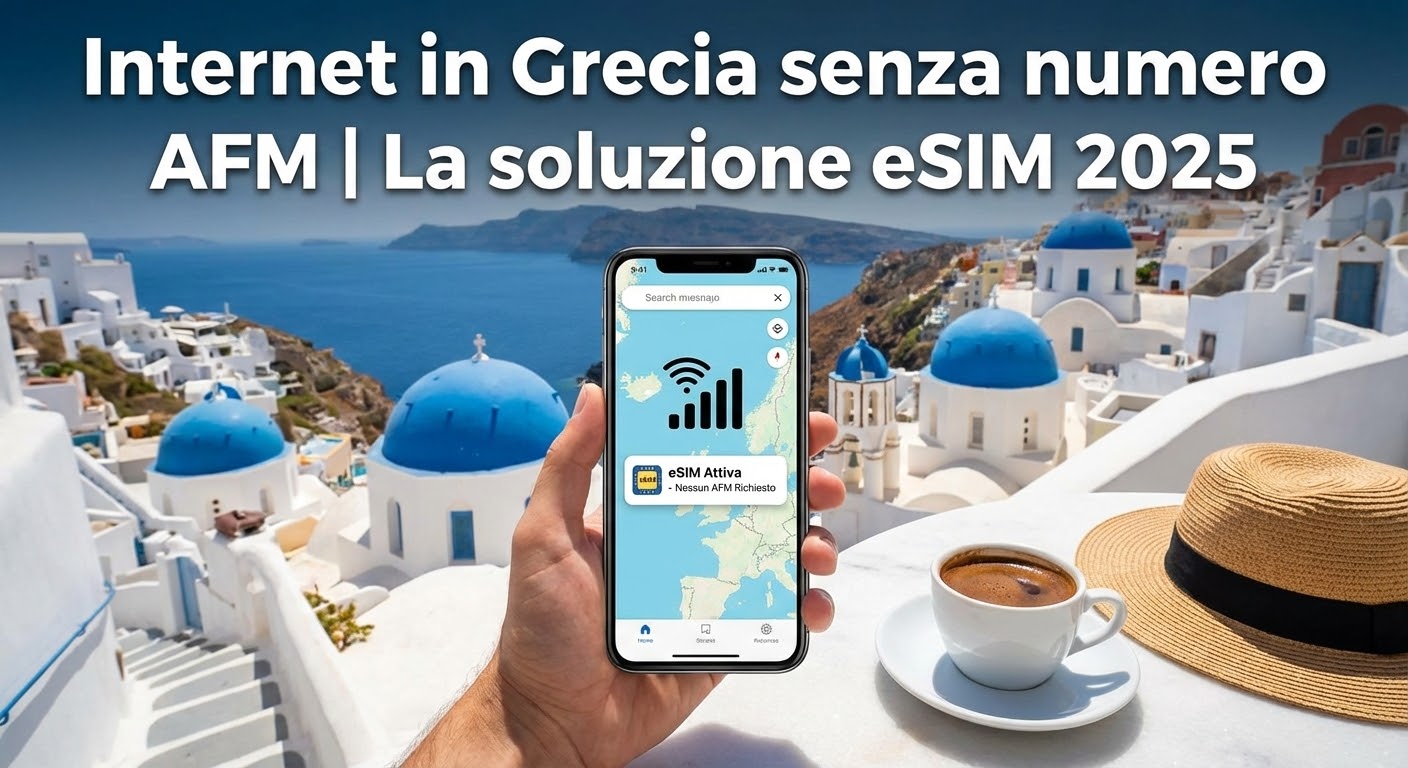 Internet in Grecia senza numero AFM | La soluzione eSIM 2025