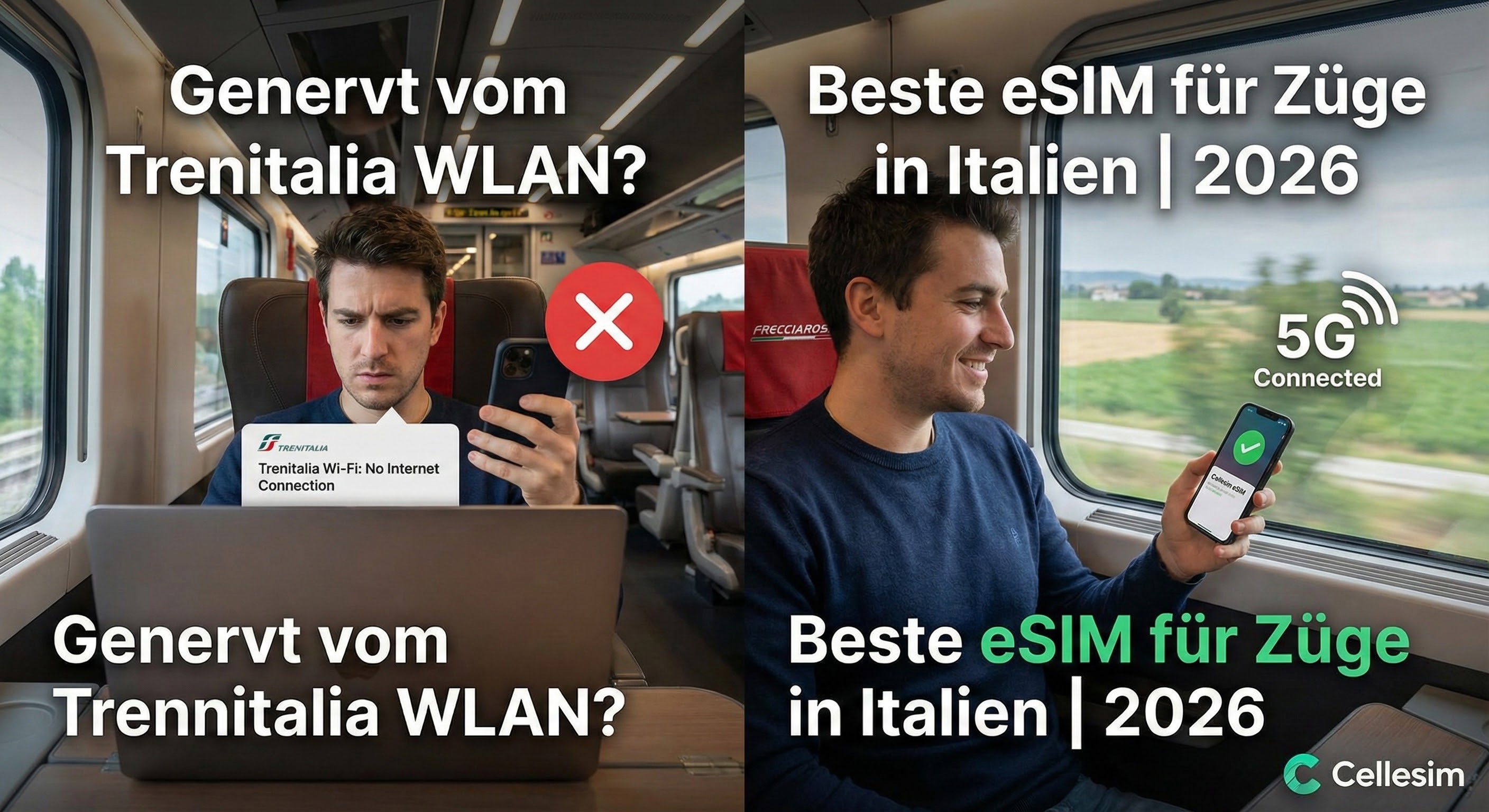 Genervt vom Trenitalia WLAN? Beste eSIM für Züge in Italien | 2026