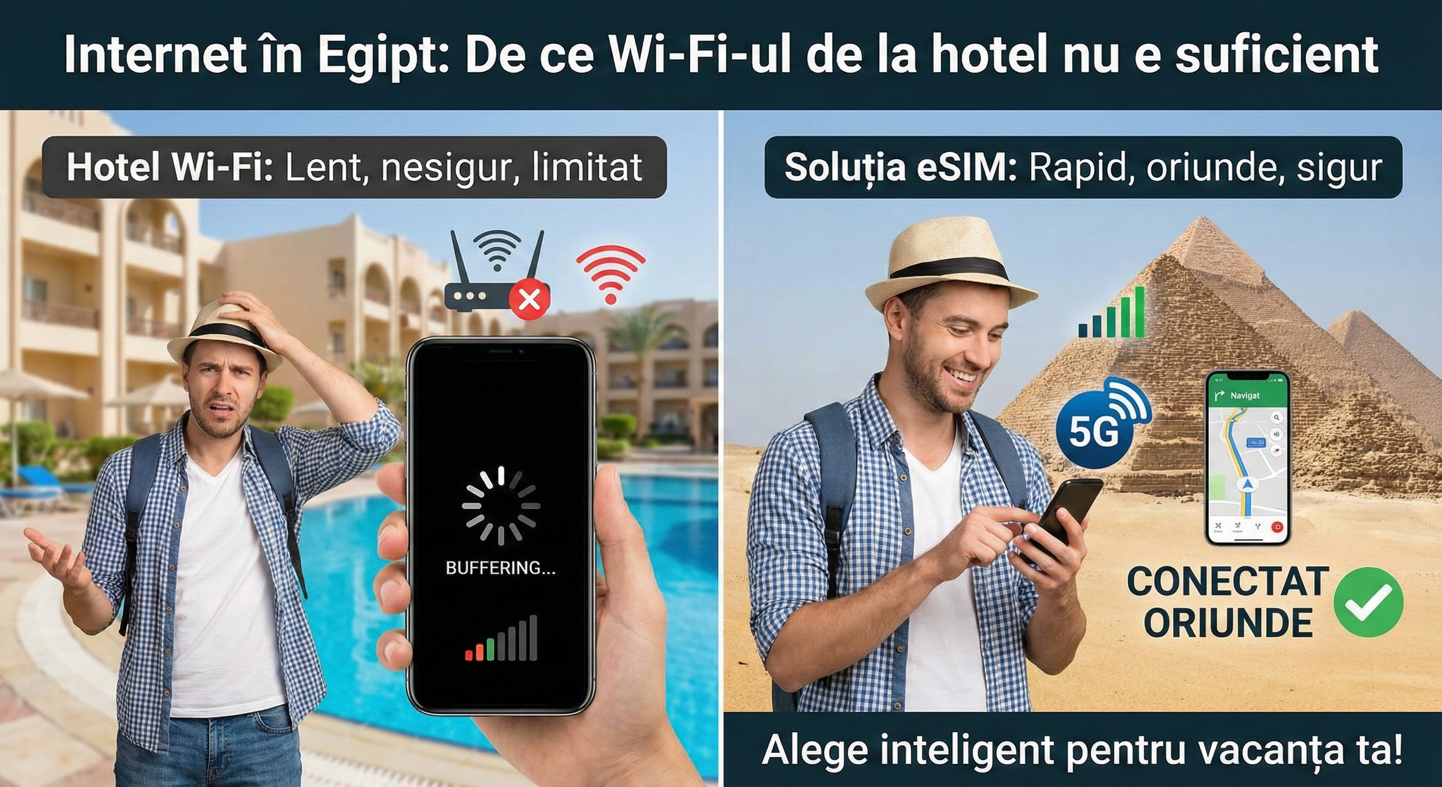 Internet în Egipt: De ce Wi-Fi-ul de la hotel nu e suficient