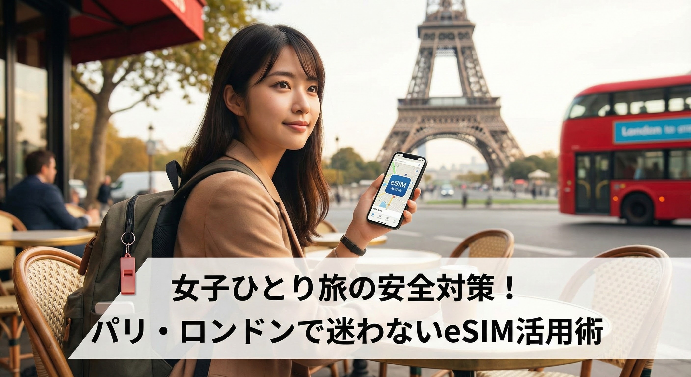 女子ひとり旅の安全対策！パリ・ロンドンで迷わないeSIM活用術