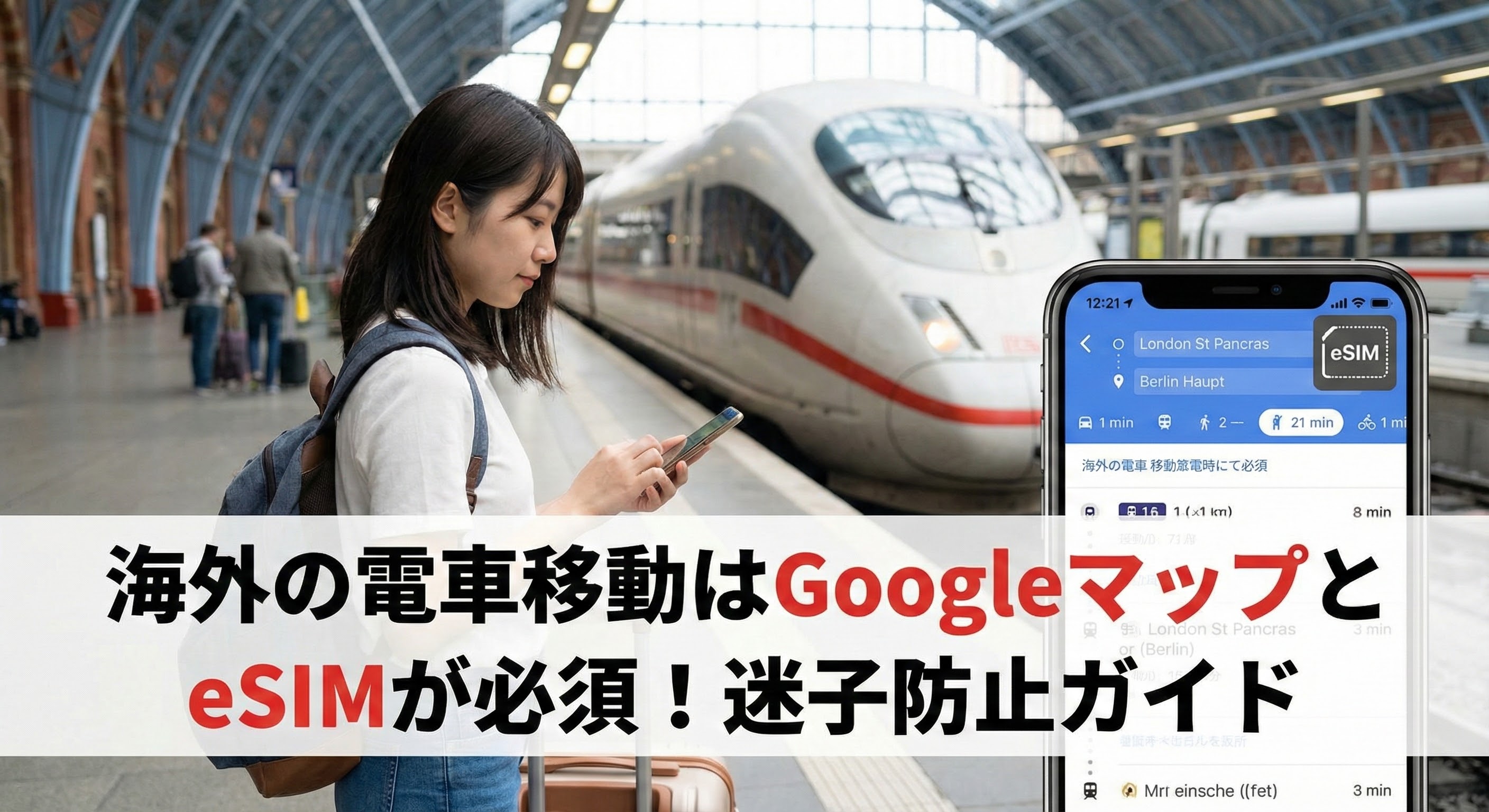 海外の電車移動はGoogleマップとeSIMが必須！迷子防止ガイド