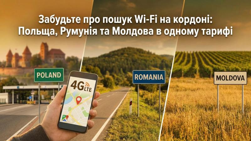Забудьте про пошук Wi-Fi на кордоні: Польща, Румунія та Молдова в одному тарифі