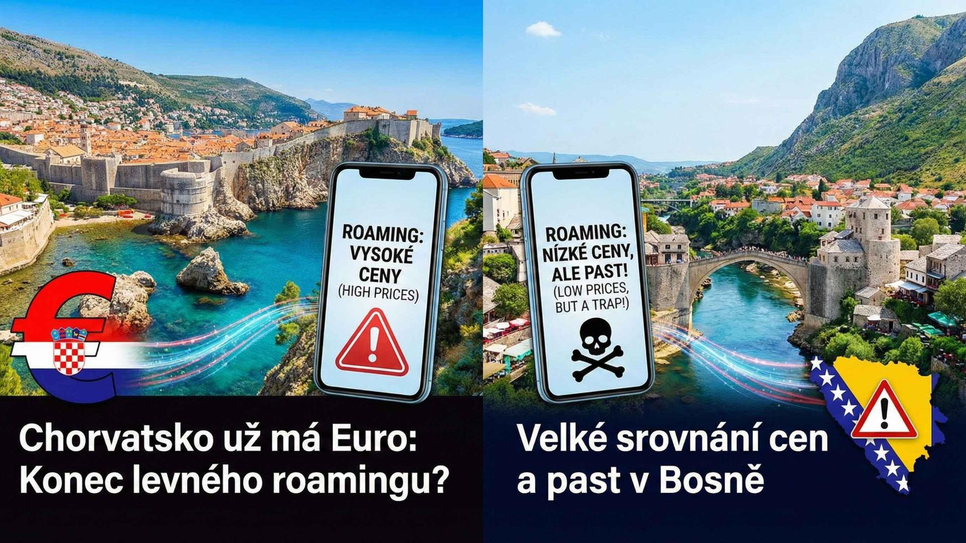 Chorvatsko už má Euro: Znamená to konec levného roamingu? Velké srovnání cen a past v Bosně