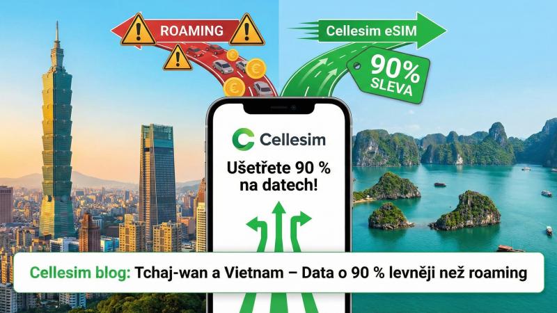 Tchaj-wan a Vietnam: Data o 90 % levnější než roaming | Cellesim