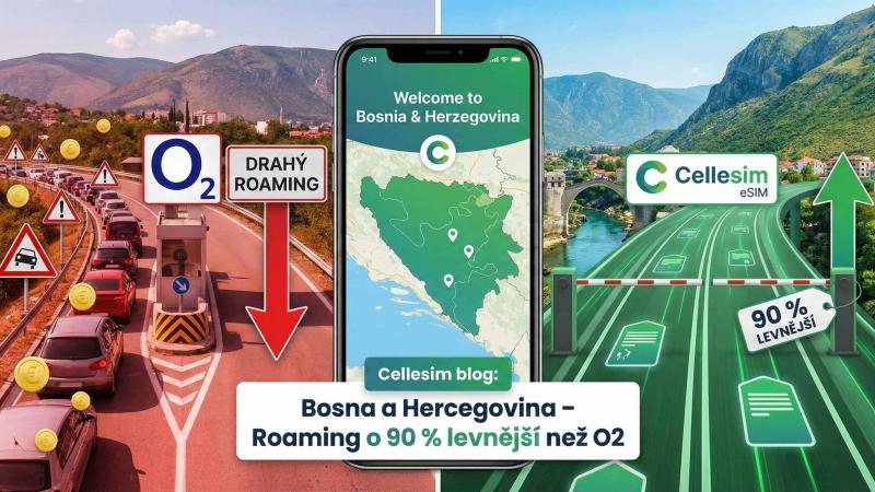 Bosna a Hercegovina: Roaming o 90 % levnější než O2 | Cellesim