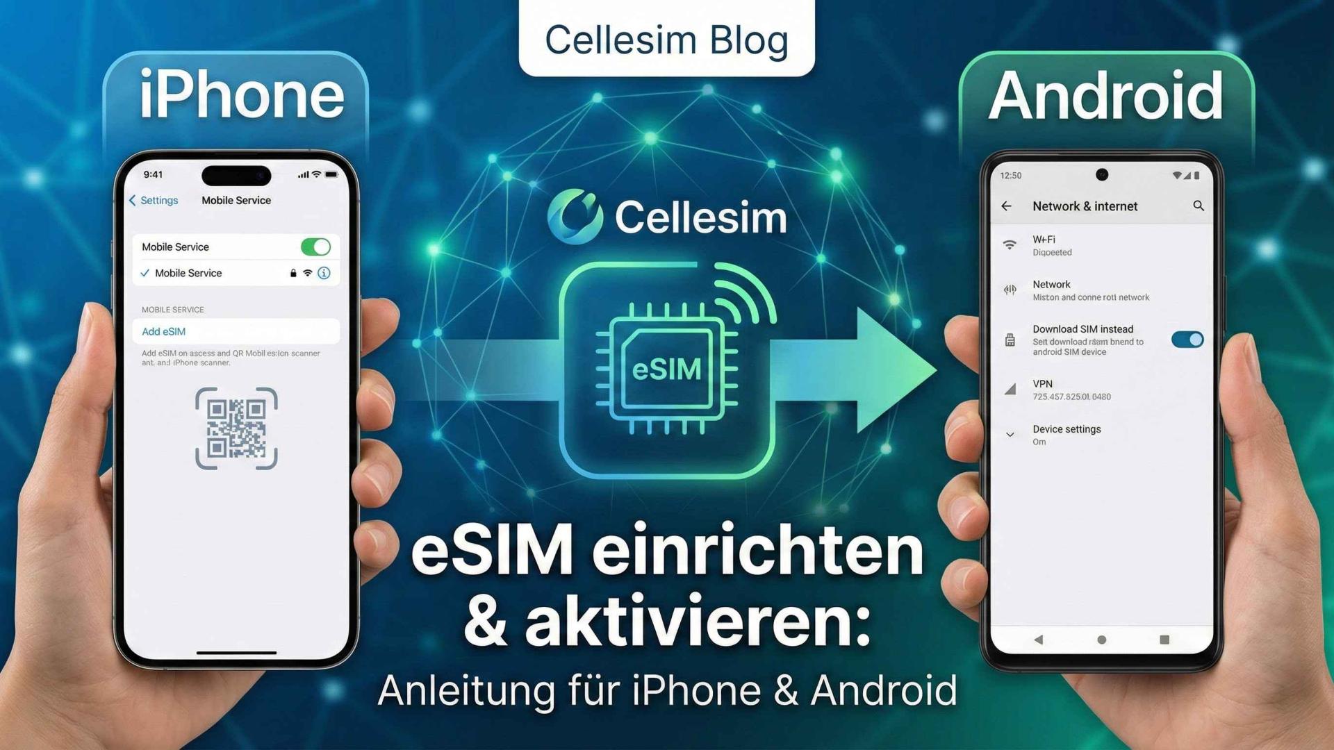 eSIM einrichten & aktivieren: Anleitung für iPhone & Android | Cellesim