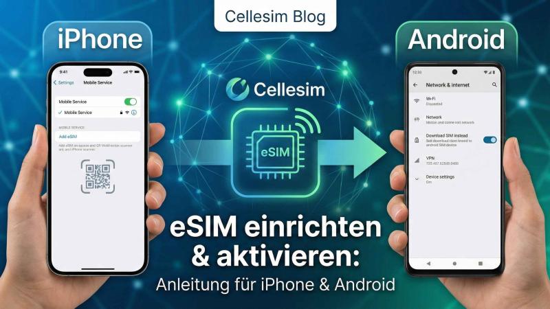 eSIM einrichten & aktivieren: Anleitung für iPhone & Android | Cellesim