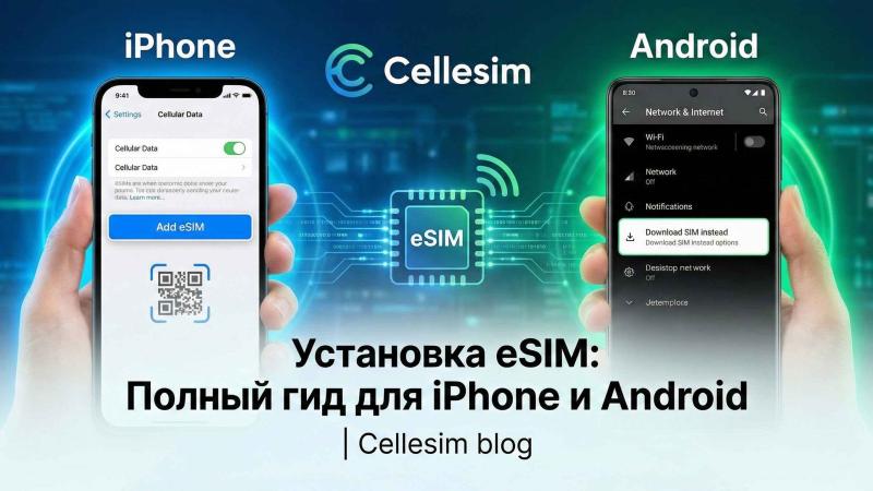 Установка eSIM: Полный гид для iPhone и Android | Cellesim