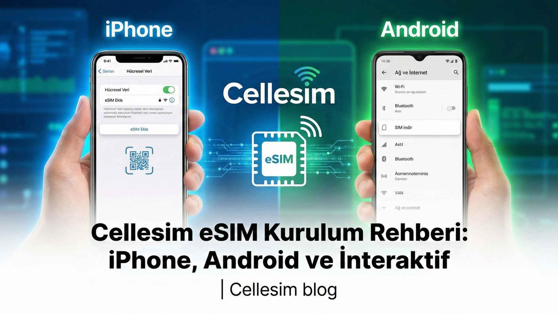 Cellesim eSIM Kurulum Rehberi: iPhone, Android ve İnteraktif