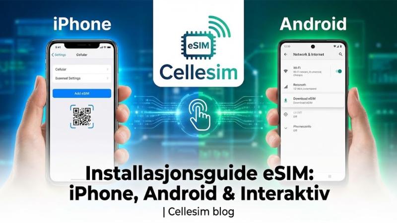 Installasjonsguide eSIM: iPhone, Android & Interaktiv | Cellesim