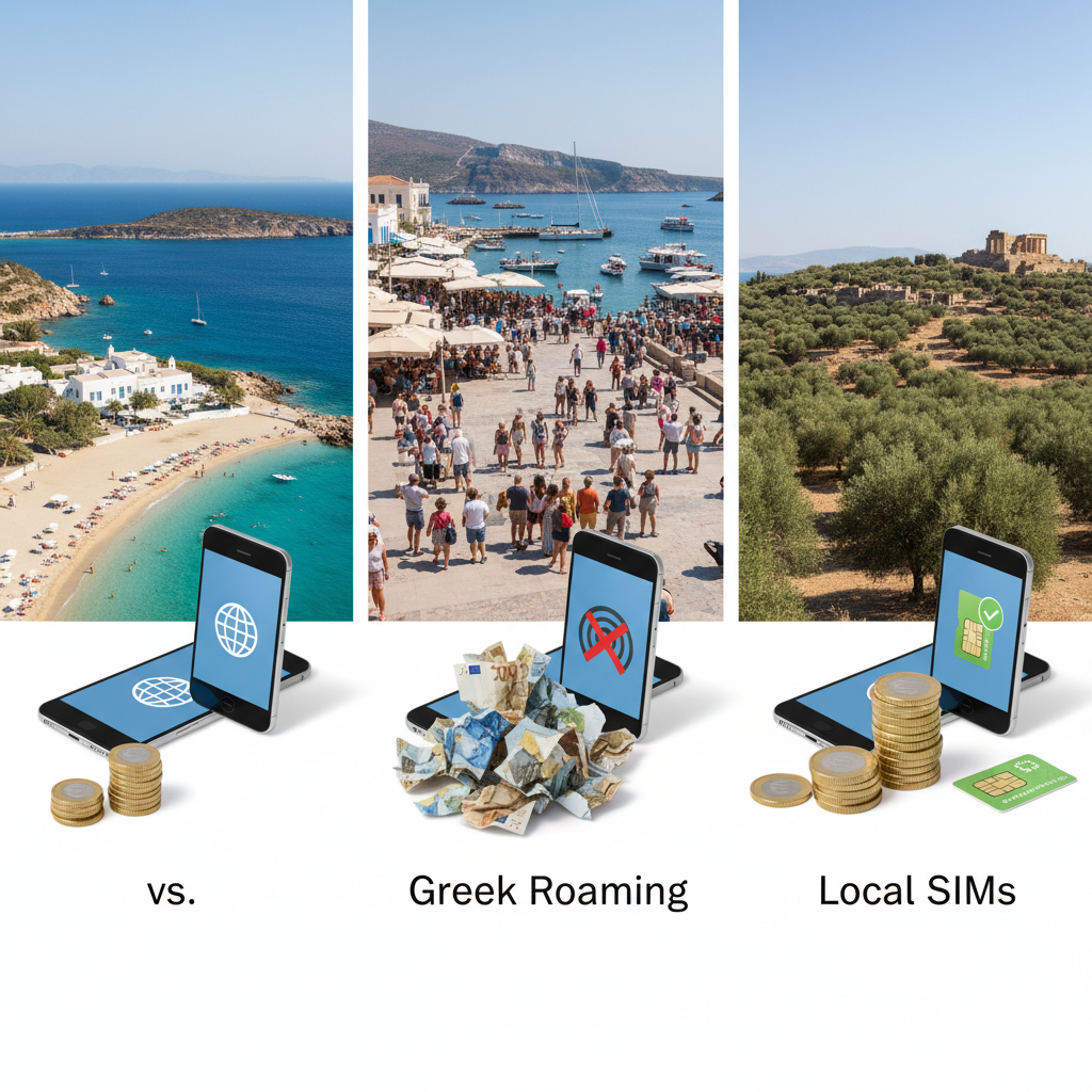 Cost Comparison: Cellesim eSIM vs. Greek Roaming vs. Local SIMs - Cellesim eSIM