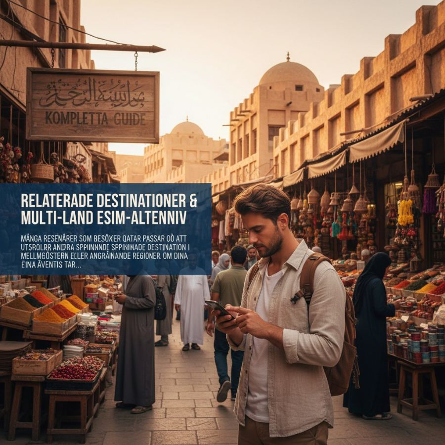 Relaterade destinationer & multi-land eSIM-alternativ - Cellesim eSIM