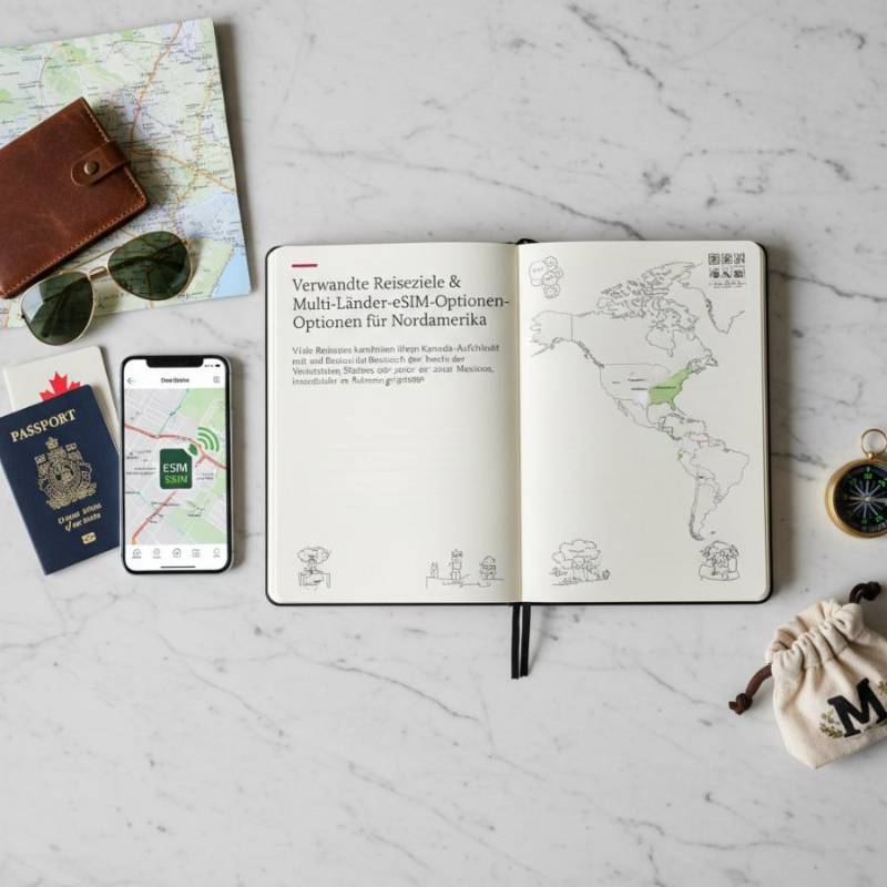 Verwandte Reiseziele & Multi-L&auml;nder-eSIM-Optionen f&uuml;r Nordamerika - Cellesim eSIM