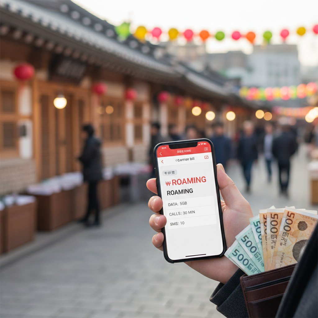 Le Roaming Traditionnel en Cor&eacute;e du Sud en 2026 : Une Option Co&ucirc;teuse - Cellesim eSIM