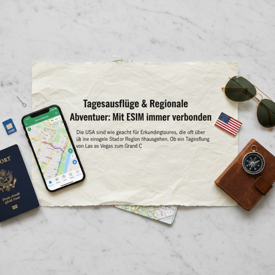 Tagesausfl&uuml;ge & Regionale Abenteuer: Mit eSIM immer verbunden - Cellesim eSIM