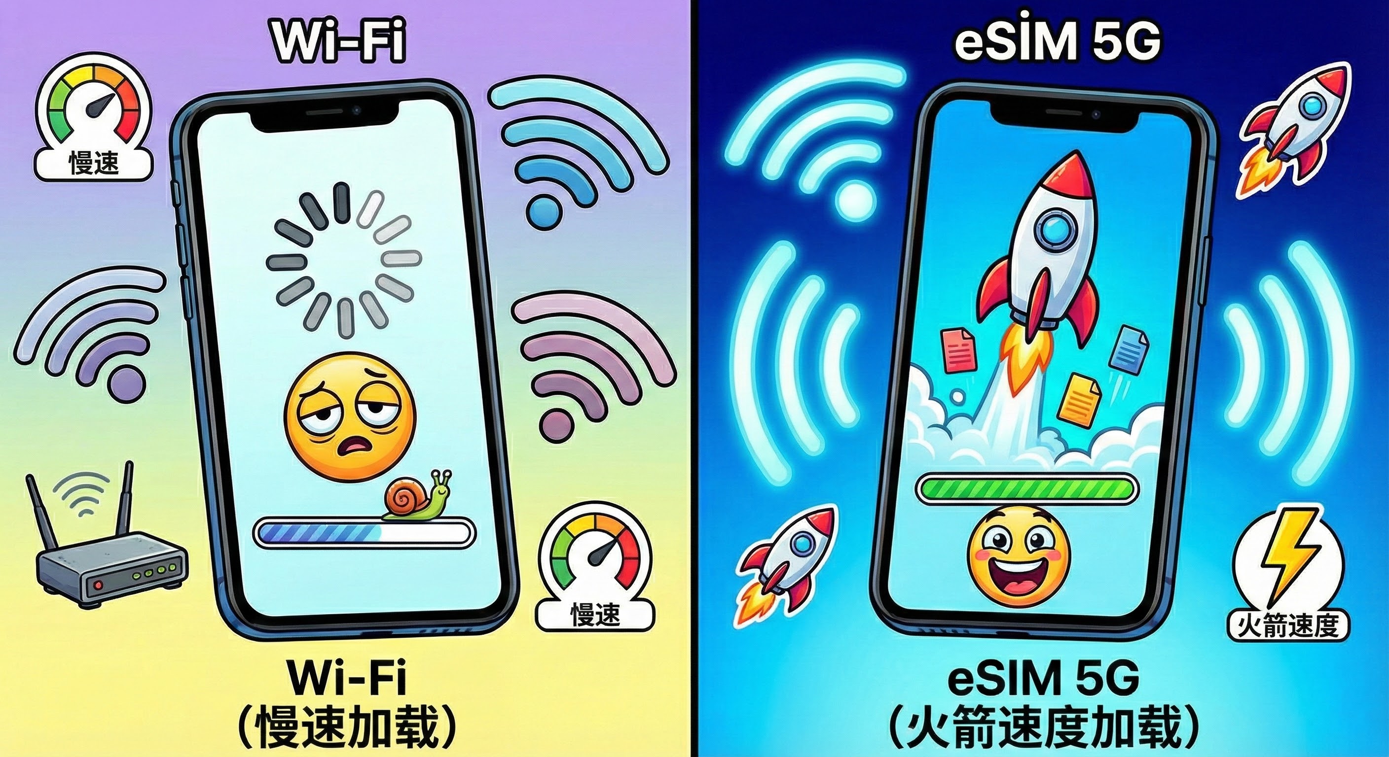 5G eSIM 上传速度 对比
