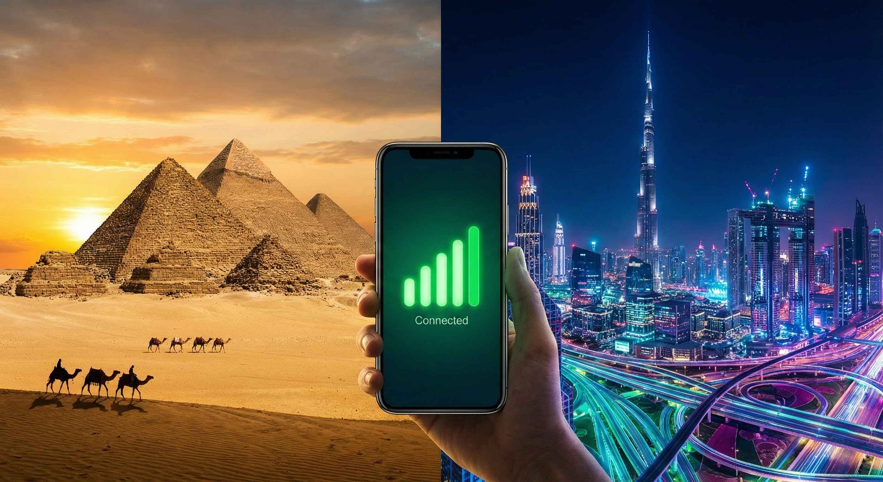 Мобільний інтернет в Єгипті та Дубаї eSIM без роумінгу для українців