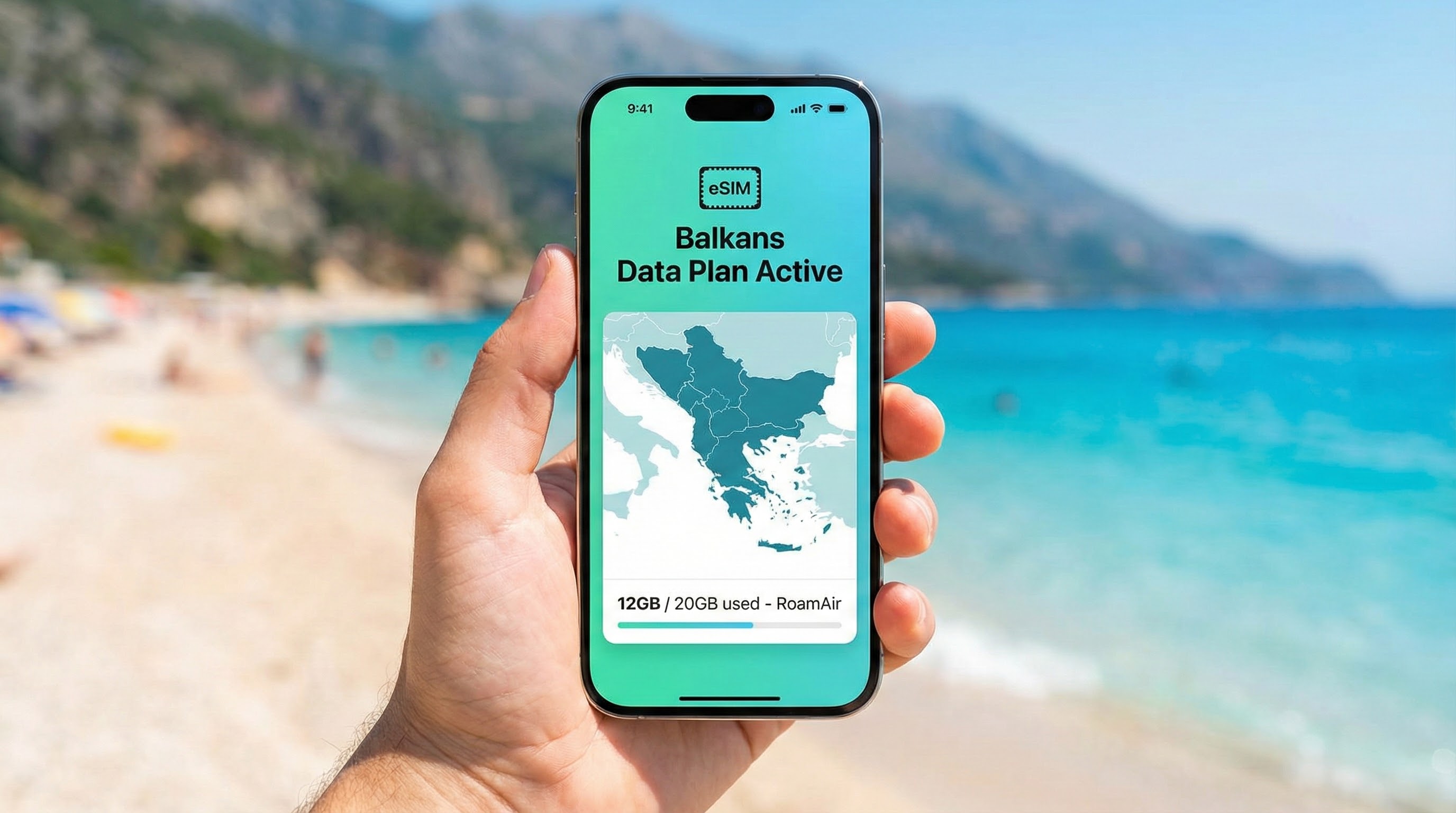 Cellesim eSIM Bałkany, oferta internetu na Albanię i Czarnog&oacute;rę w telefonie.