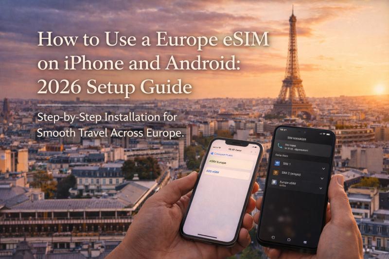 How to Use a Europe eSIM on iPhone and Android: 2026 Setup Guide